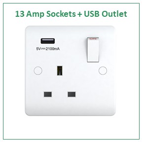 13 Amp Sockets + USB Outlet